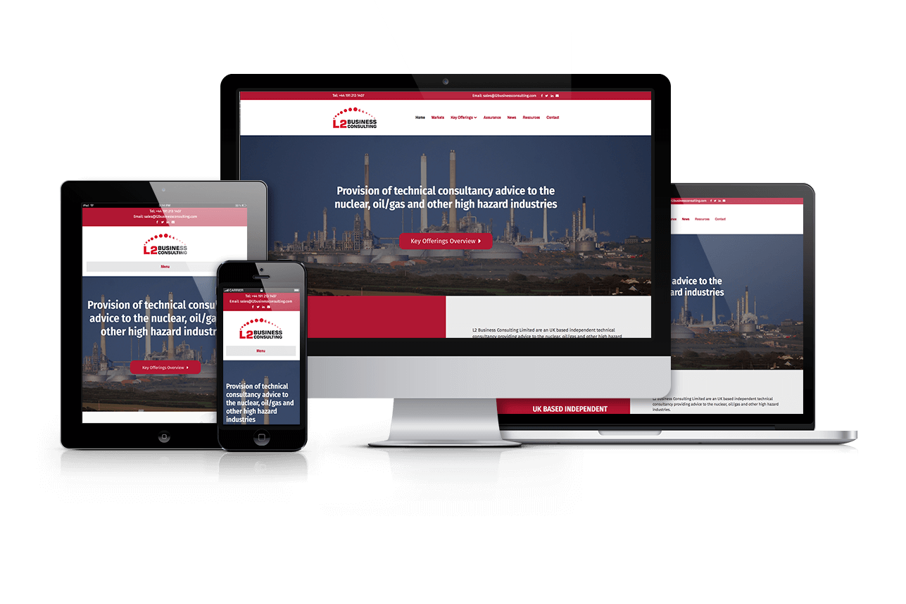 Case Study Website L2 Business Consulting Web Design Nuclear Sector