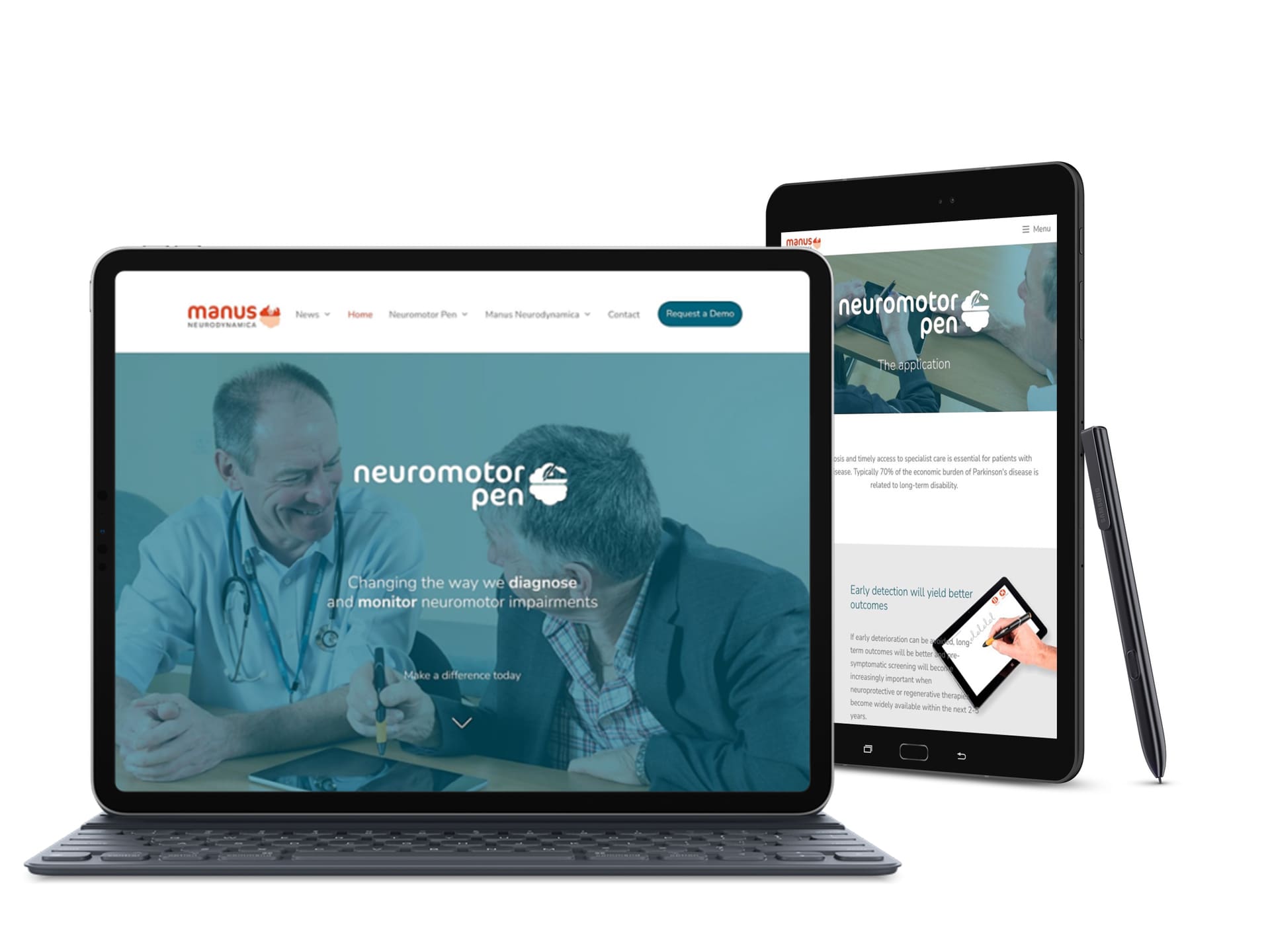 health tech device web design