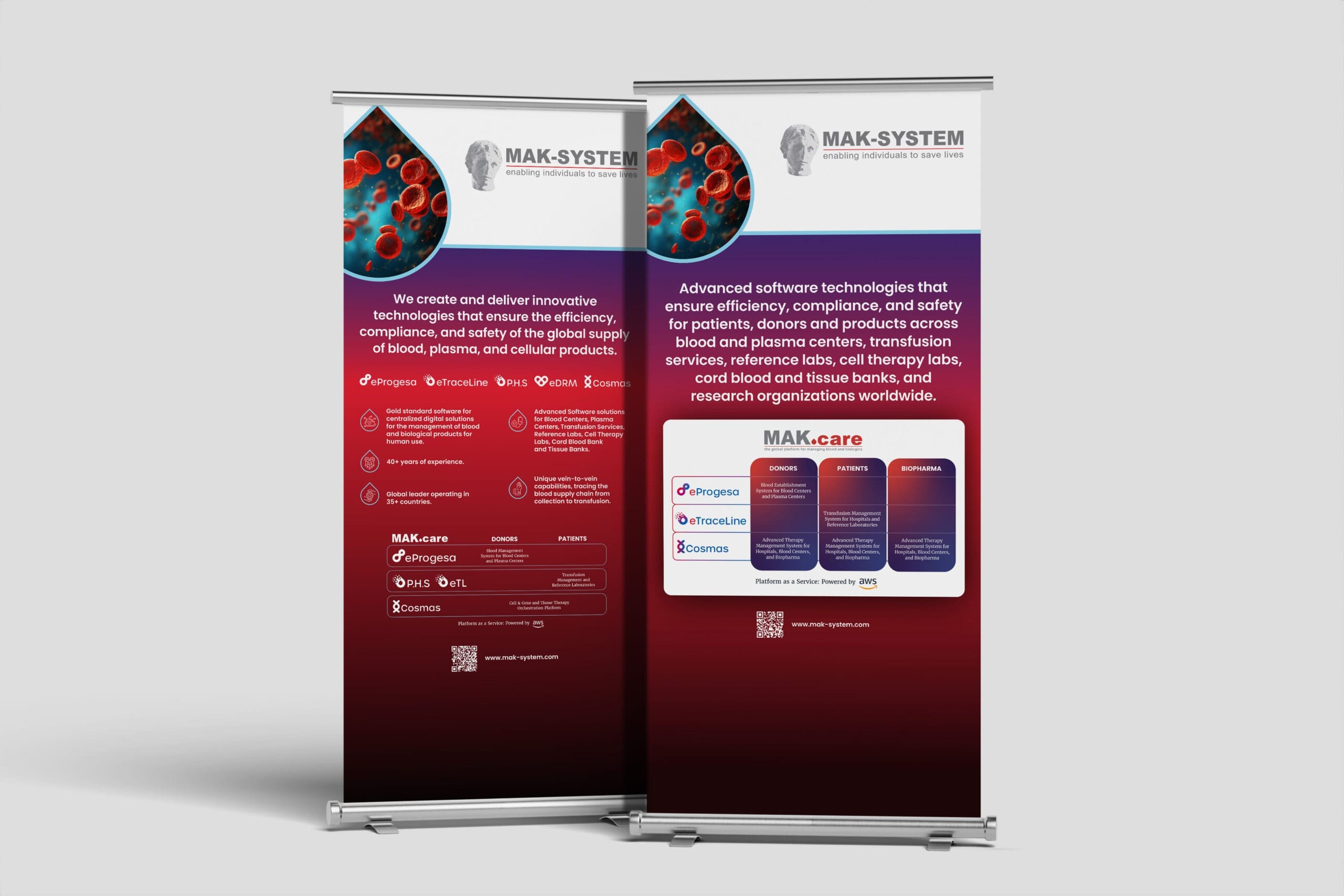 mak-system- banner stands x 2